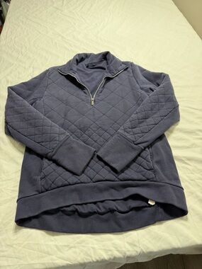 Lululemon Quilted Half-Zip Pullover Sweatshirt - Navy Blue